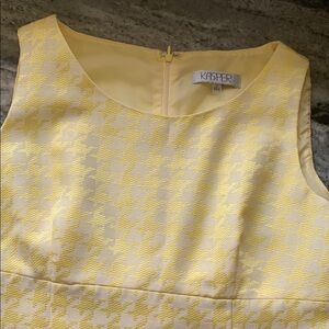 Kasper Light Yellow Textured Dress
